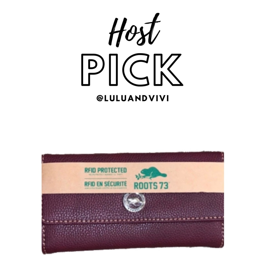 ROOTS 73 Plum Wallet